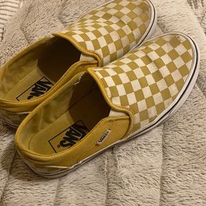 Vans checkered slip ons